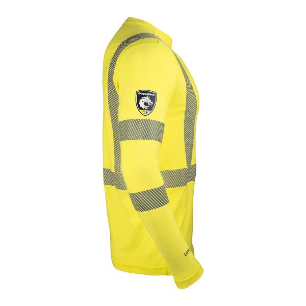 DragonWear Pro Dry Tech Hi-Vis Long Sleeve Shirt in Hi-Vis Yellow
